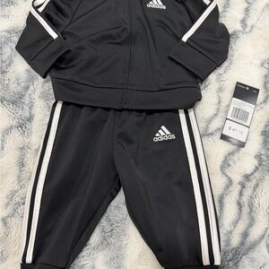 Adidas Kids Black and White Joggers